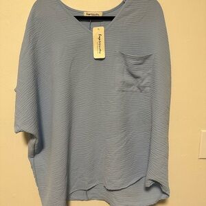 Impressions Sky Blue Women's Blouse